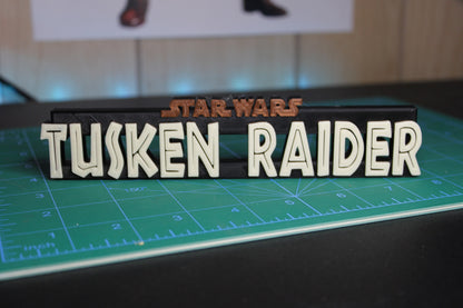 Tusken Raider 3D printed Comic Logo Art