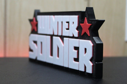 Winter Soldier 3D printed Logo Sign Wall Desk Shelf Art