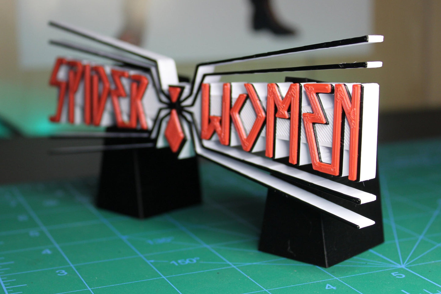 Spider-Woman 3D printed Comic Logo Art