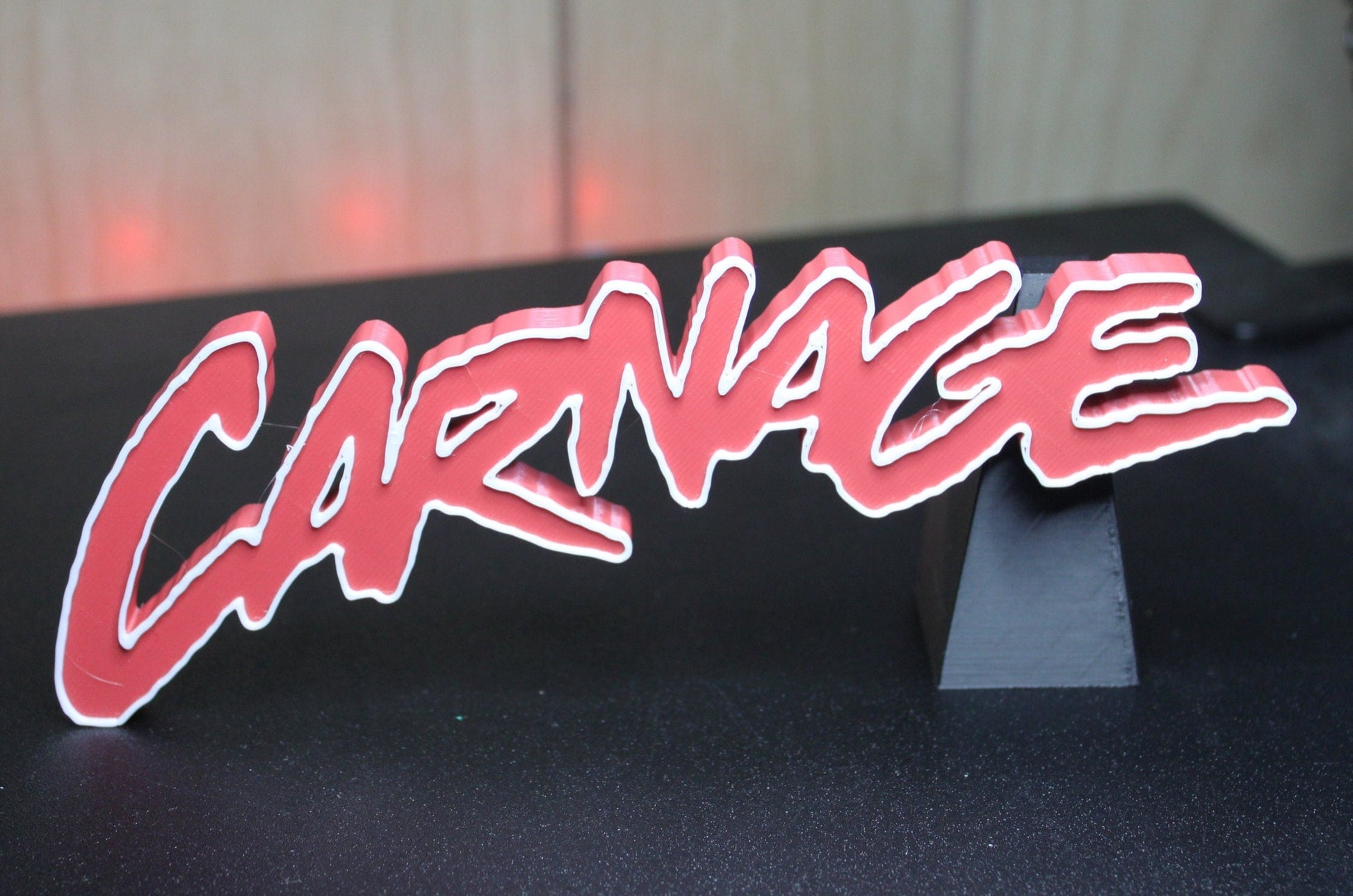 Carnage 3D printed Comic Logo Art