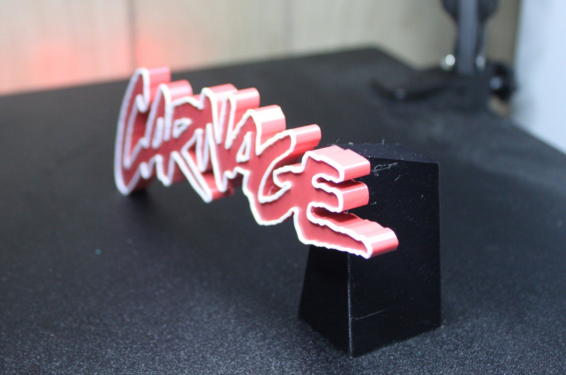 Carnage 3D printed Comic Logo Art