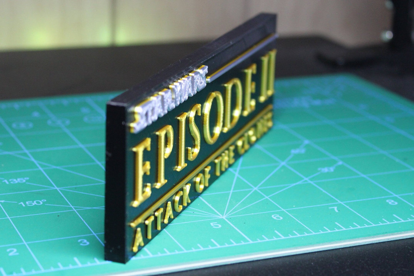 Star Wars Episode II 3D printed Logo Art