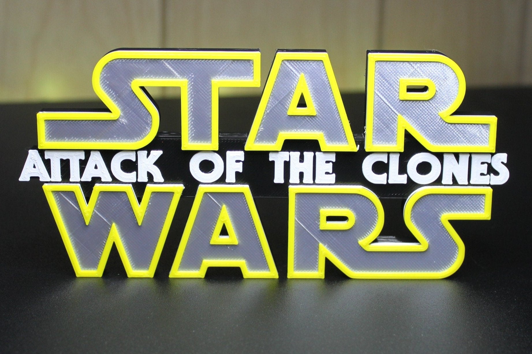 Star Wars Attack of the Clones 3D printed Logo Art