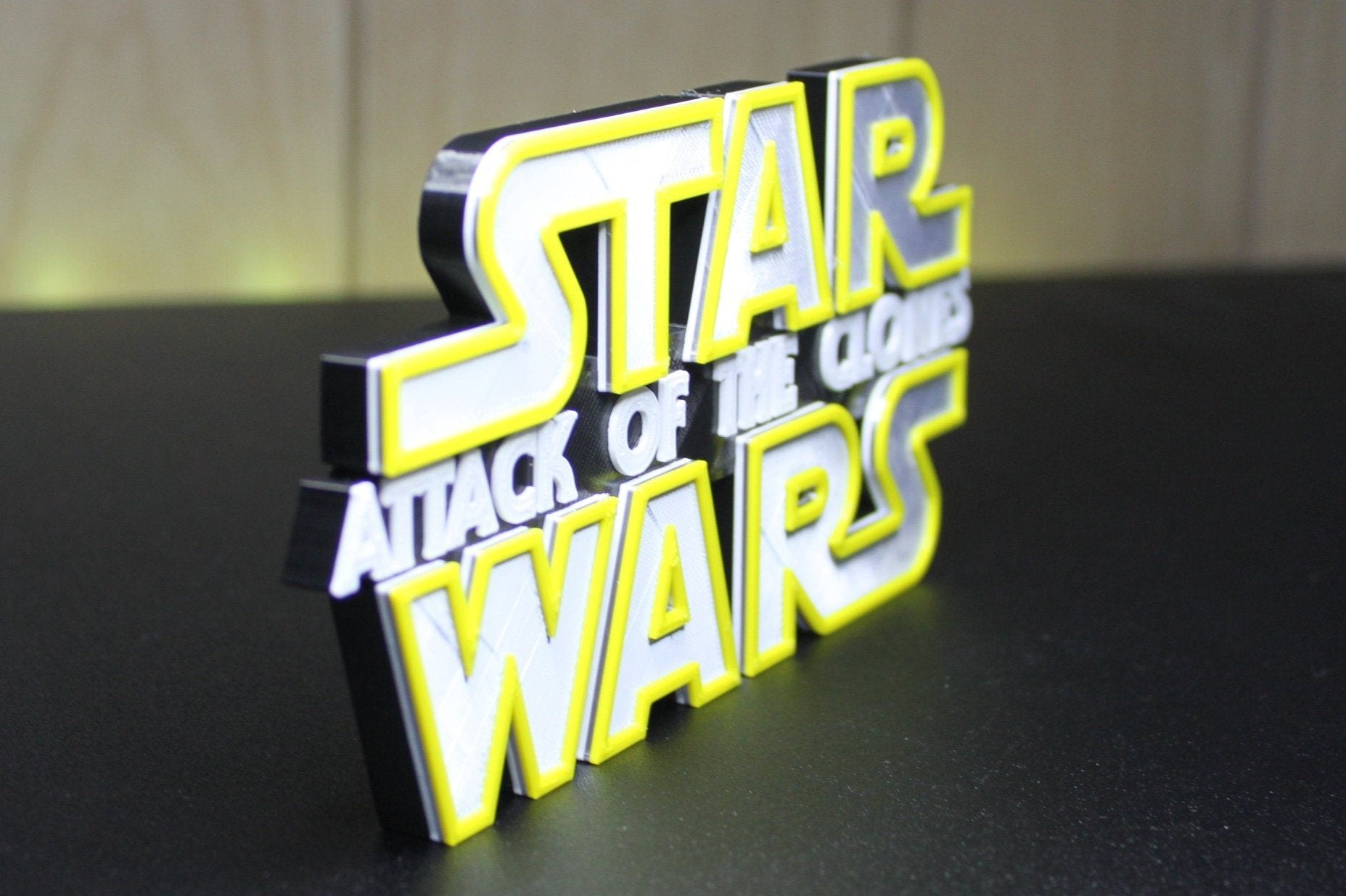 Star Wars Attack of the Clones 3D printed Logo Art