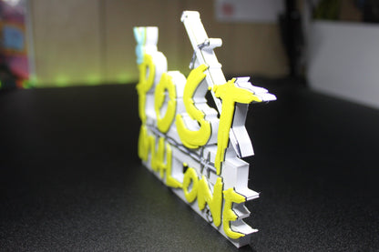 Post Malone 3D Logo Art