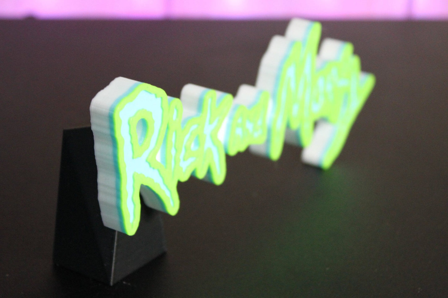 Rick and Morty 3D printed Logo Art