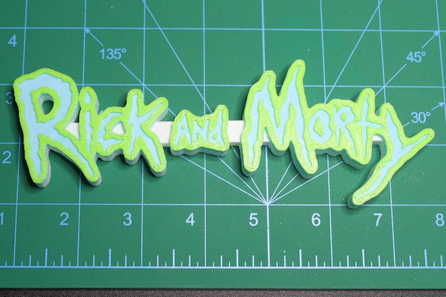 Rick and Morty 3D printed Logo Art