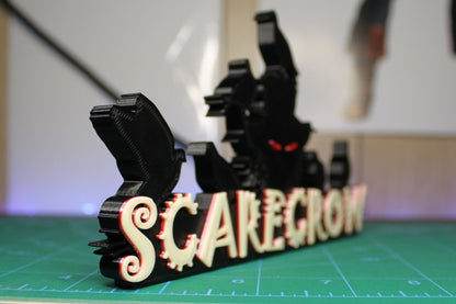 Scarecrow 3D printed Comic Logo Art