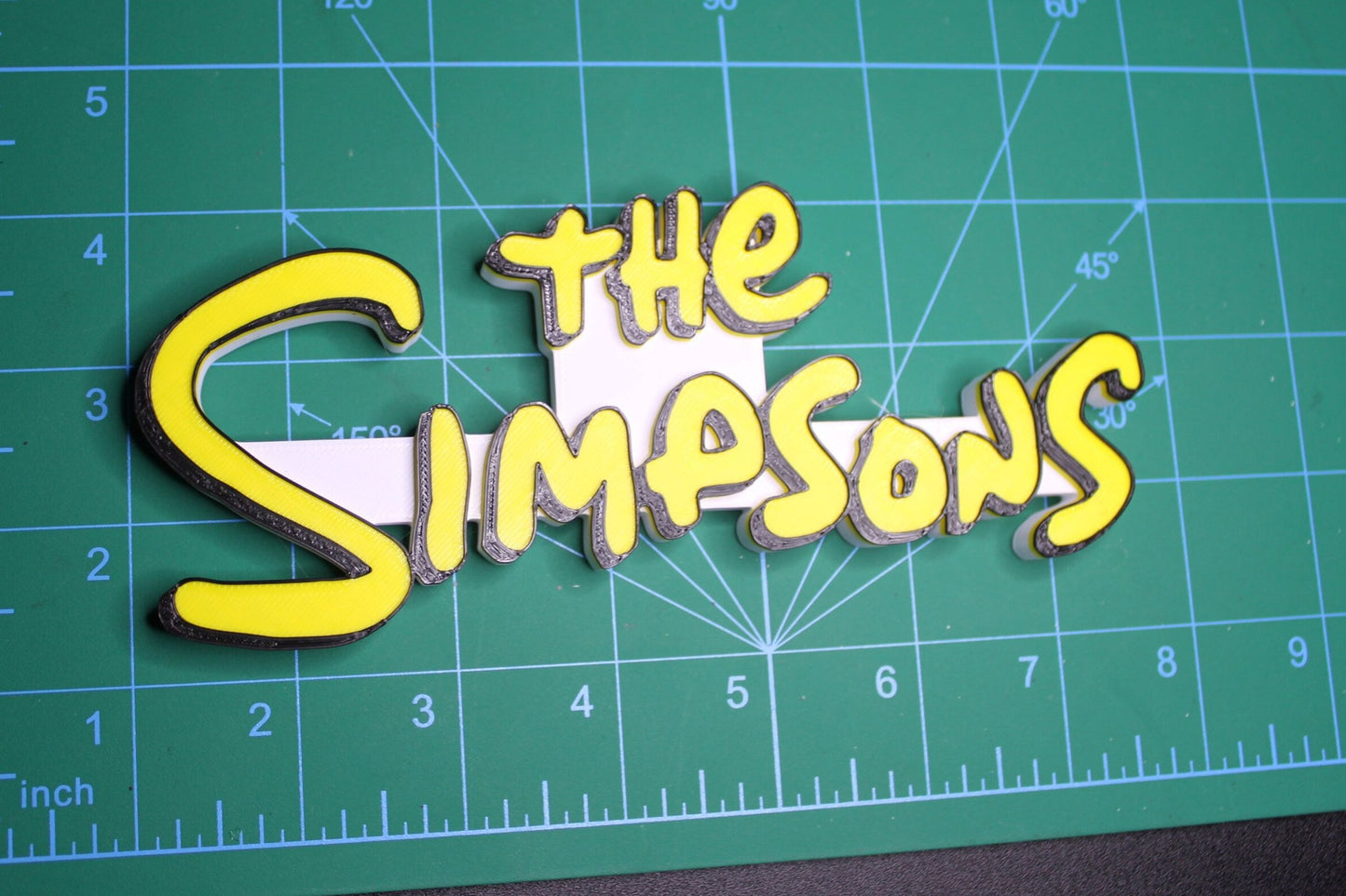 Simpsons 3D printed Logo Sign Wall Desk Shelf Art