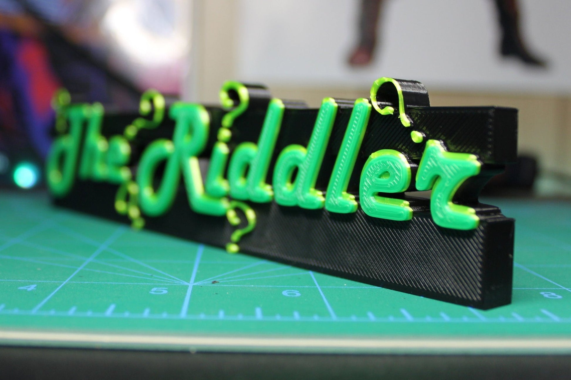 Riddler 3D printed Comic Logo Art