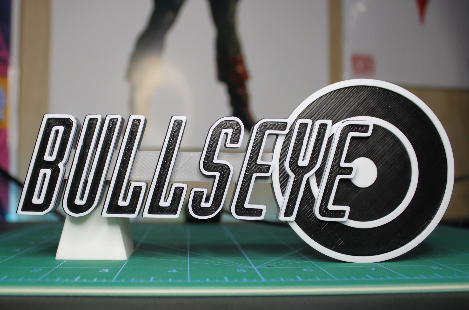 Bullseye 3D printed Comic Logo Art