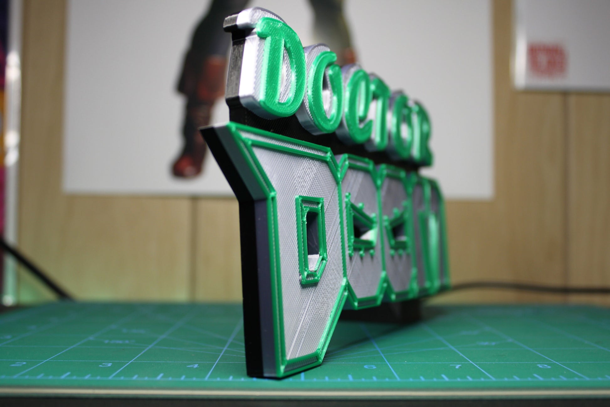 Doctor Doom 3D printed Comic Logo Art