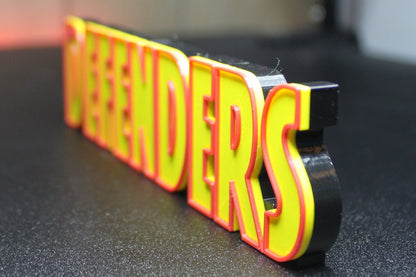 Defenders 3D printed Comic Logo Art