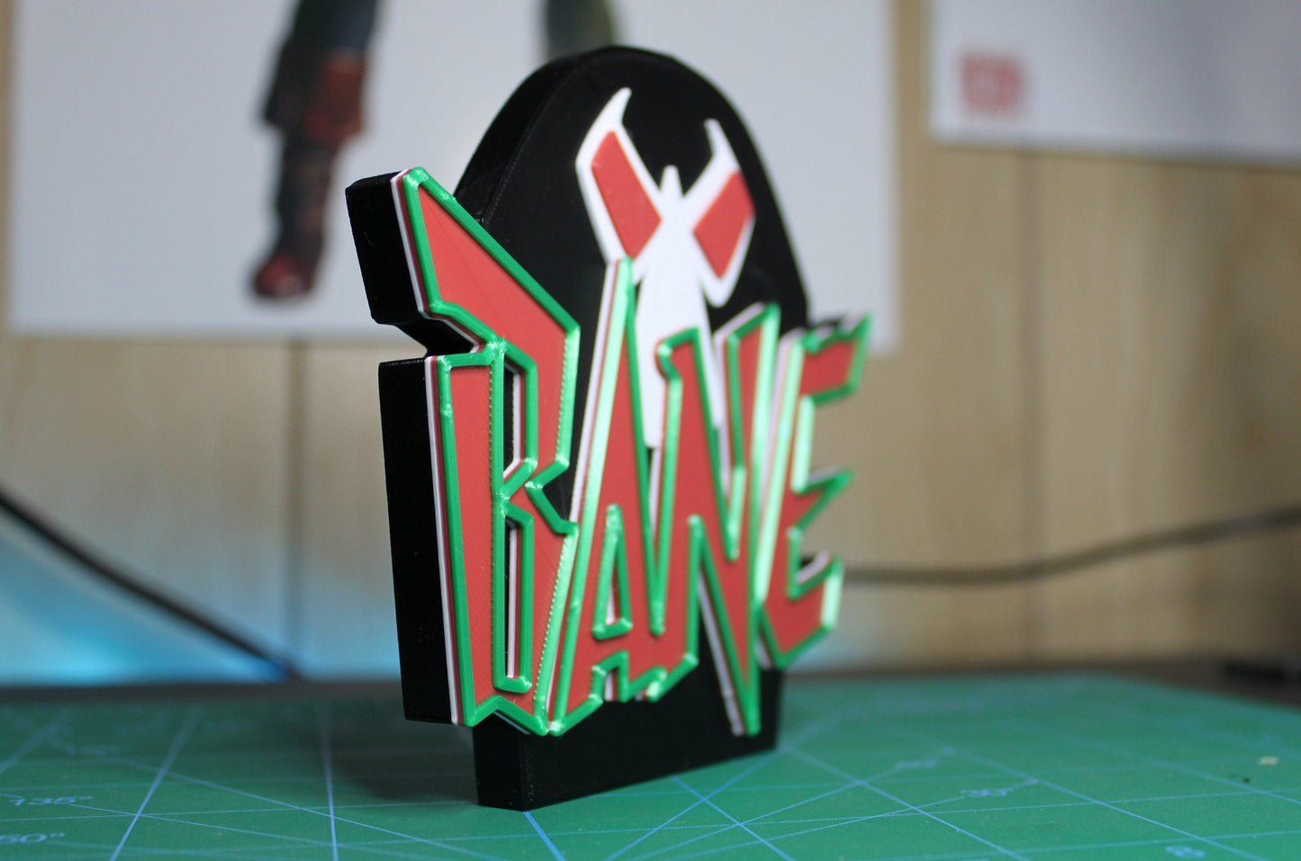 Bane 3D printed Comic Logo Art