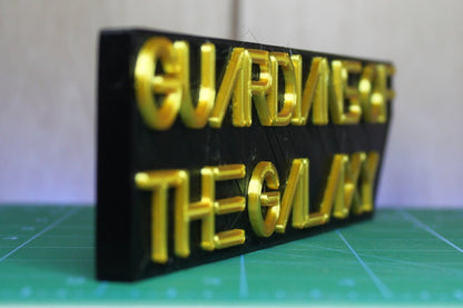 Guardians of the Galaxy 3D printed Comic Logo Art