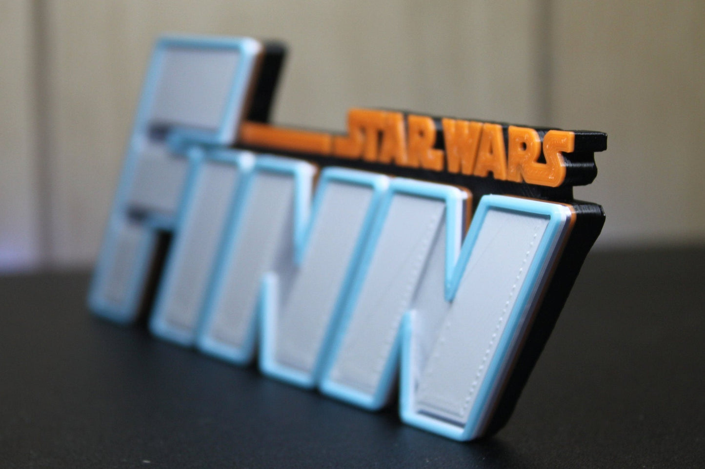 Finn 3D printed Comic Logo Art