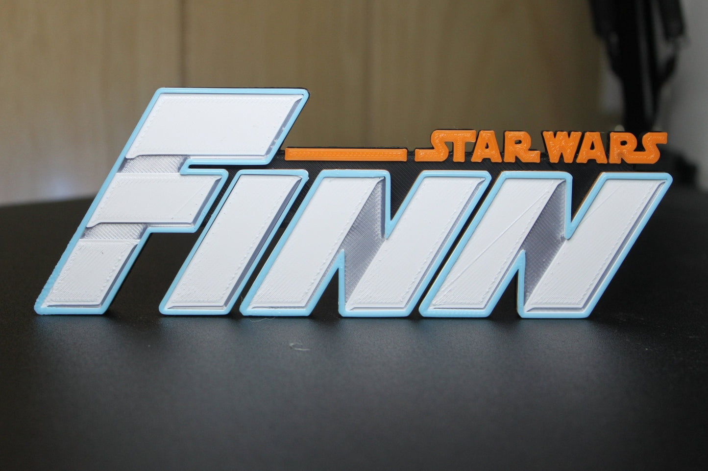 Finn 3D printed Comic Logo Art