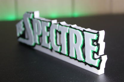 Spectre 3D printed Comic Logo Art