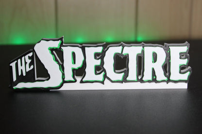 Spectre 3D printed Comic Logo Art