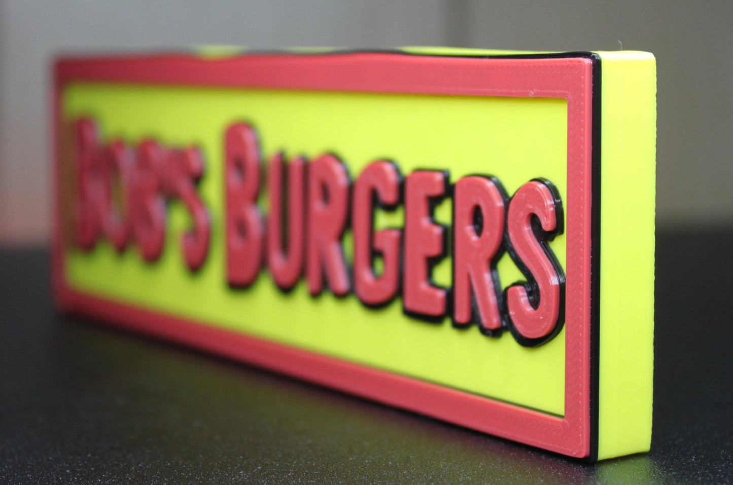 Bob's Burgers 3D printed Logo Sign Wall Desk Shelf Art