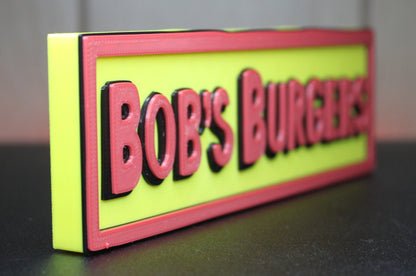 Bob's Burgers 3D printed Logo Sign Wall Desk Shelf Art