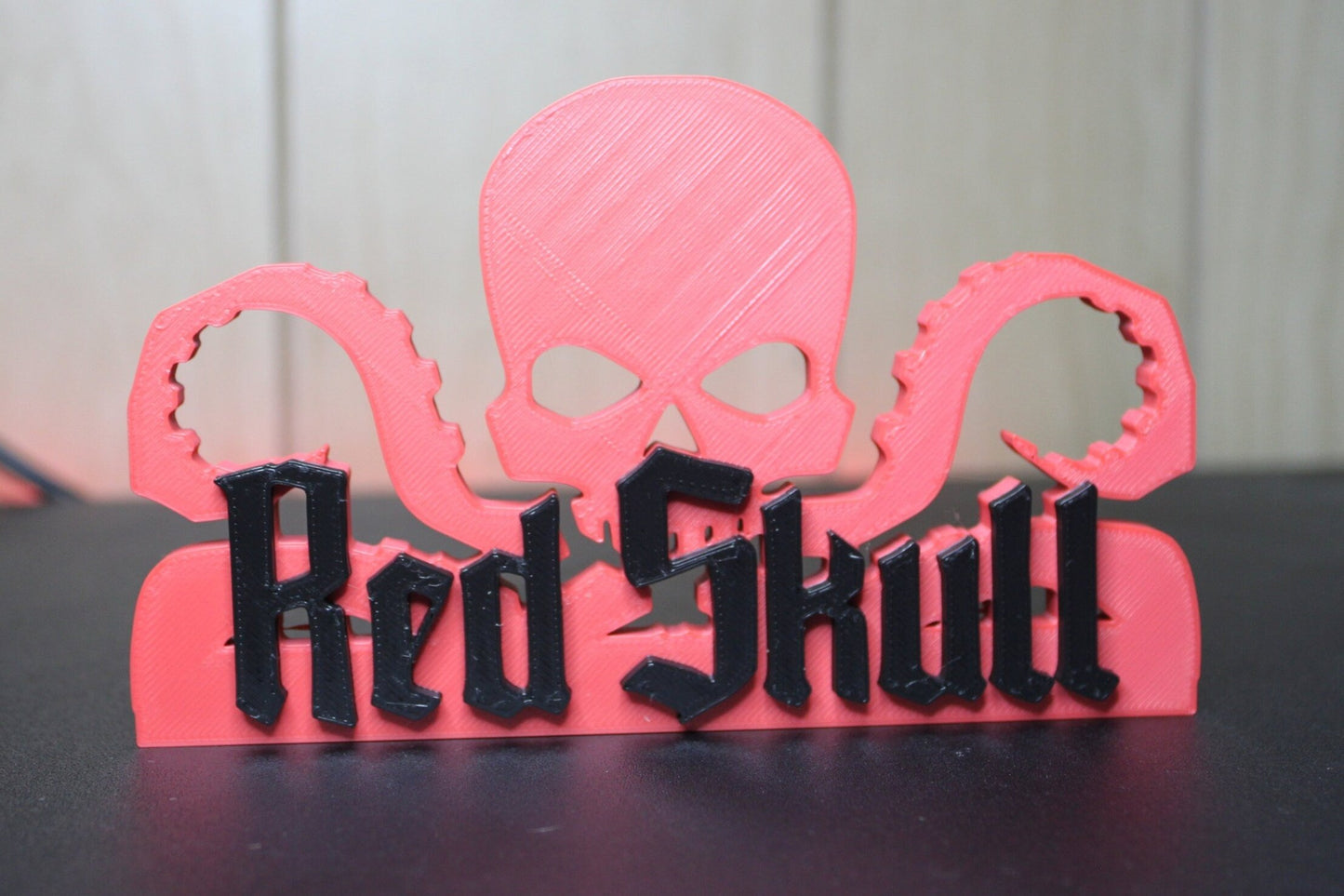 Red Skull 3D printed Comic Logo Art