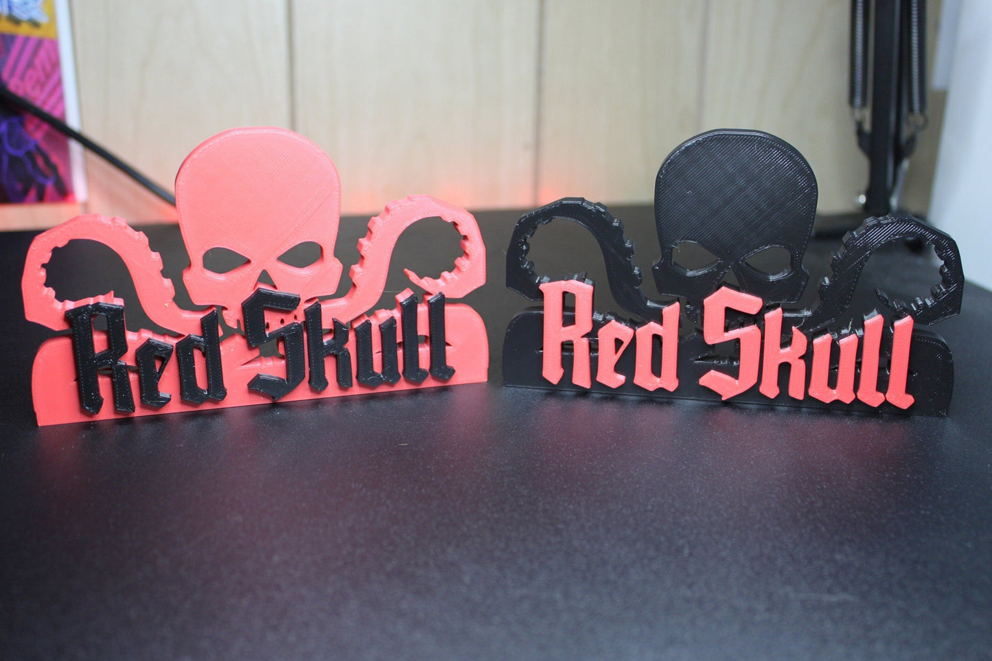 Red Skull 3D printed Comic Logo Art