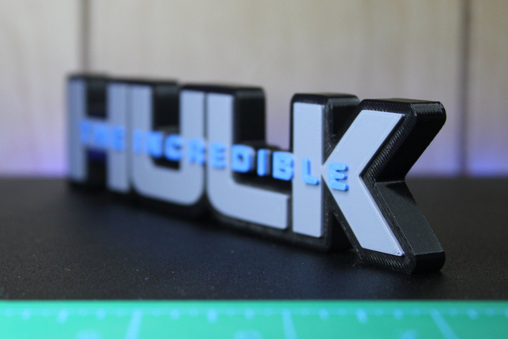 Incredible Hulk 3D printed Comic Logo Art