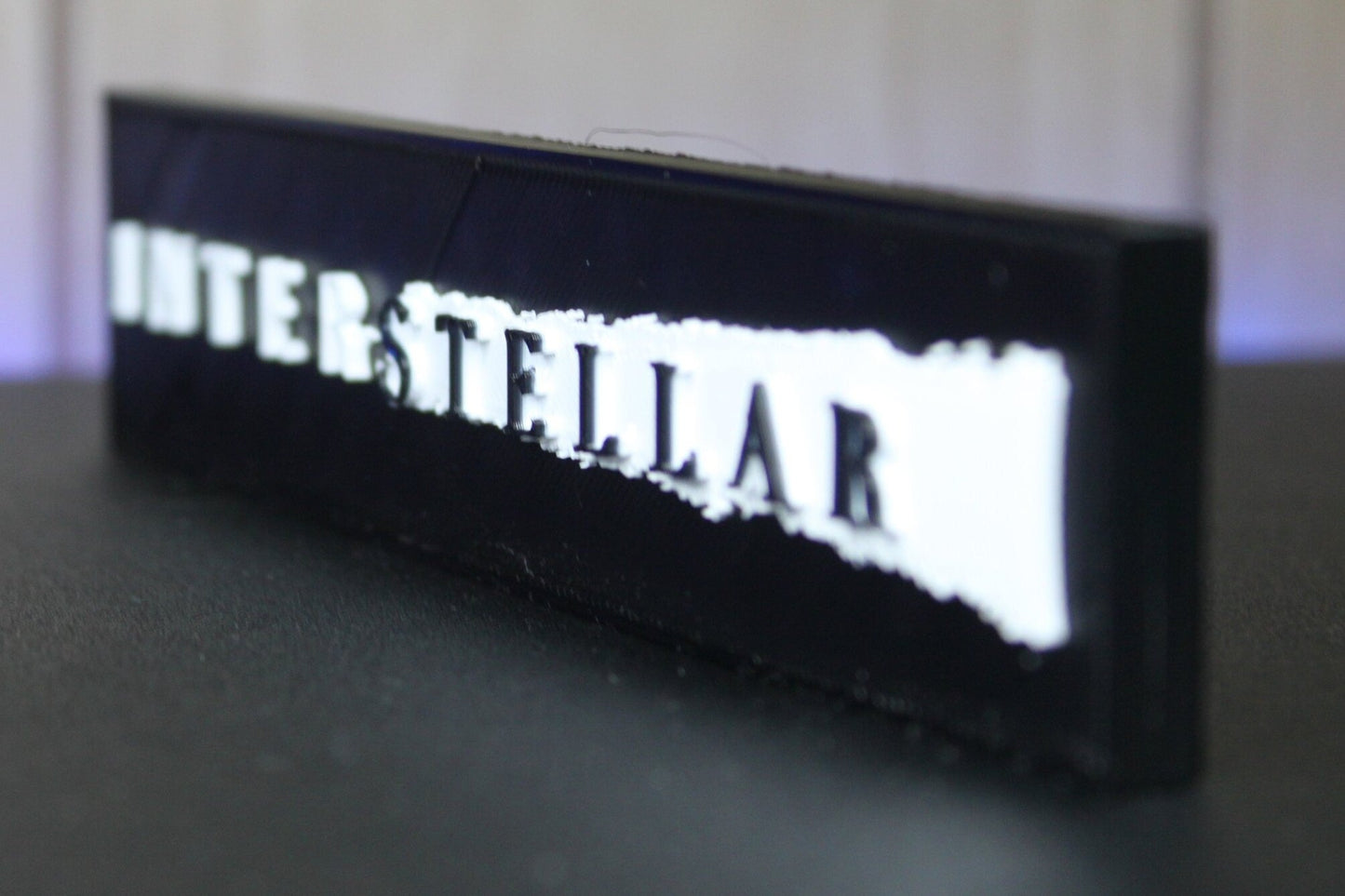 Interstellar 3D printed Logo Sign Wall Desk Shelf Art