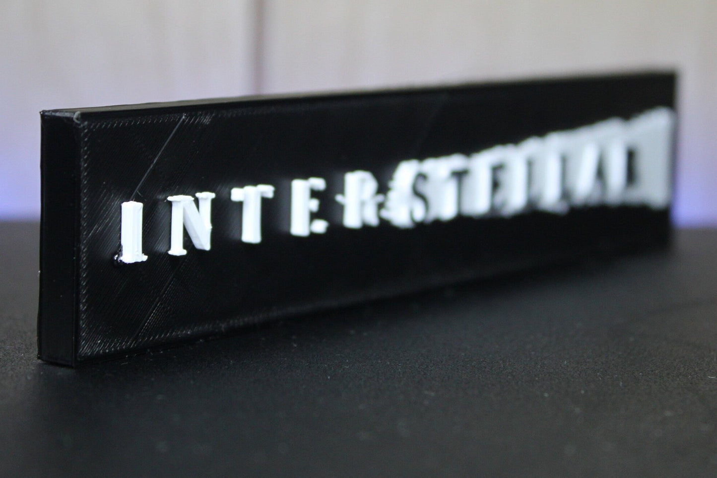 Interstellar 3D printed Logo Sign Wall Desk Shelf Art