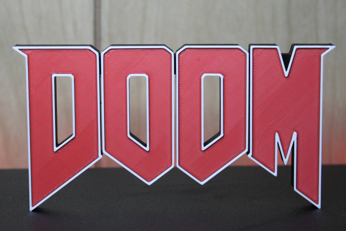 Doom Video Game 3D printed Logo Art