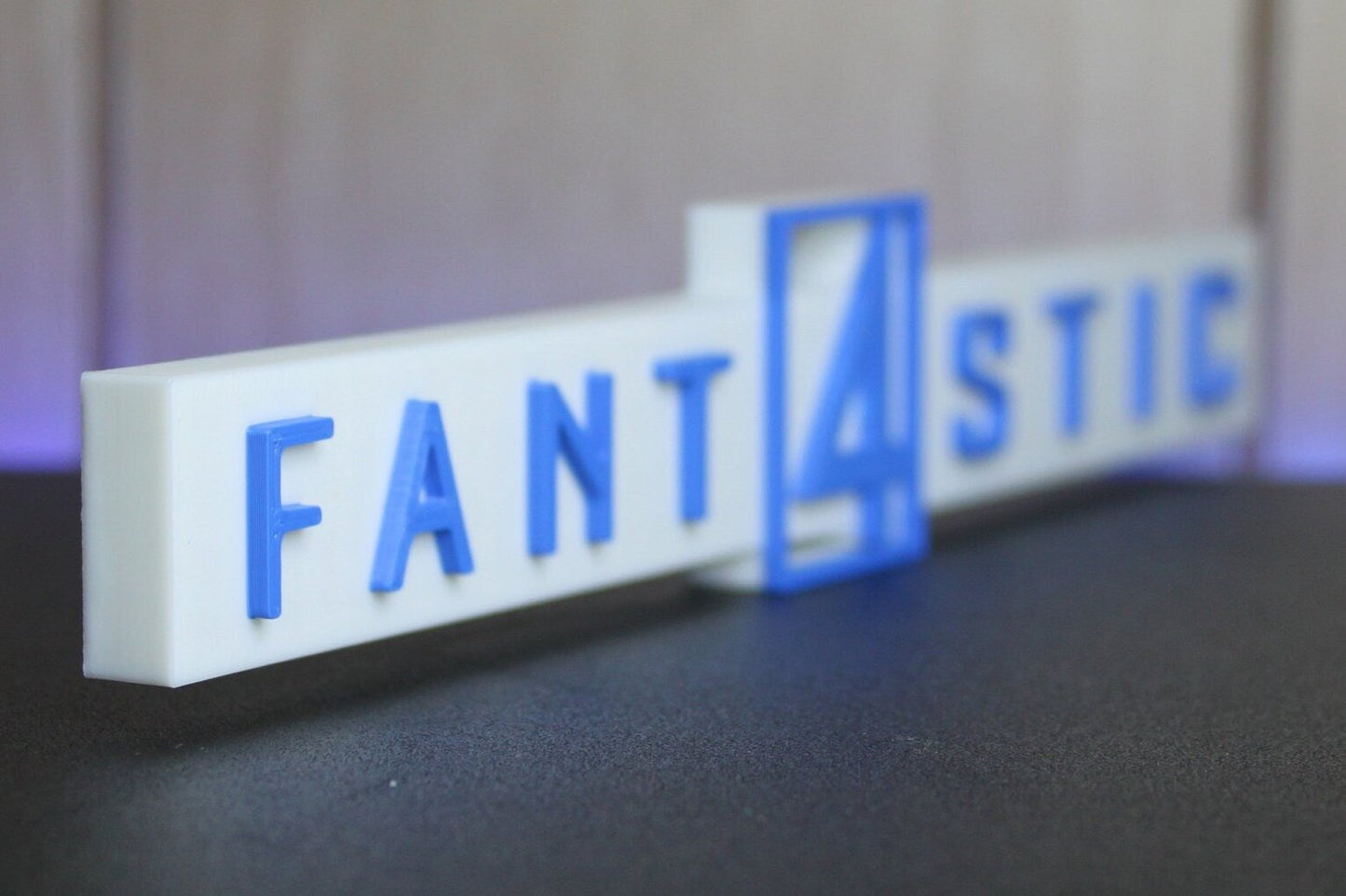 Fantastic Four 3D printed Logo Sign Wall Desk Shelf Art