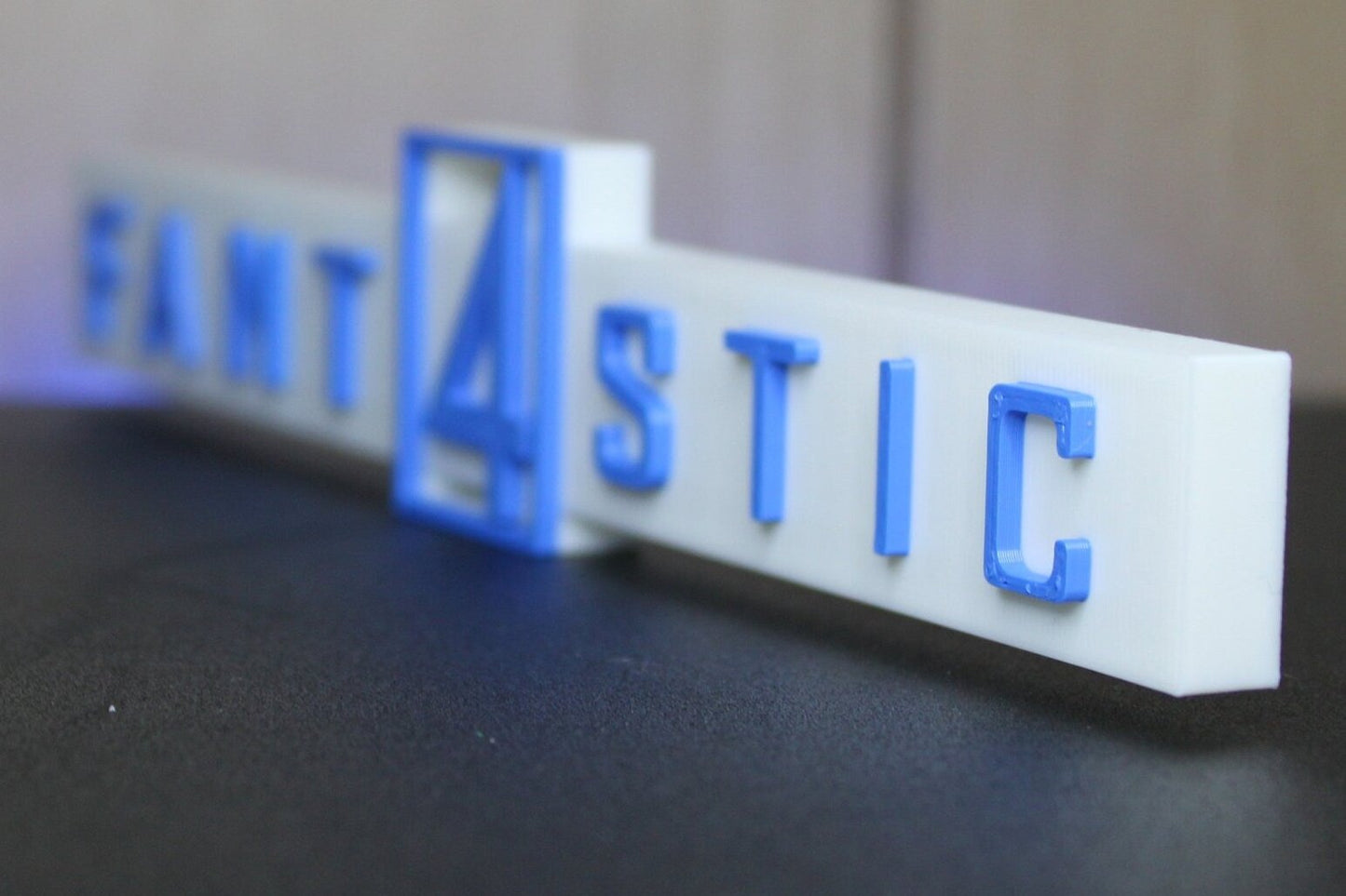 Fantastic Four 3D printed Logo Sign Wall Desk Shelf Art