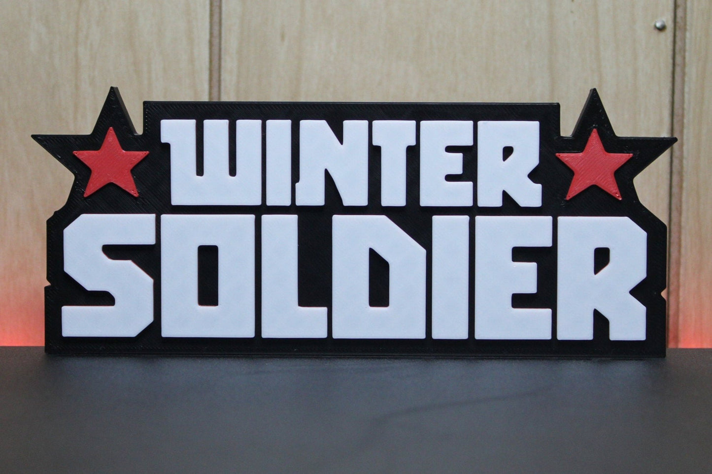 Winter Soldier 3D printed Logo Sign Wall Desk Shelf Art