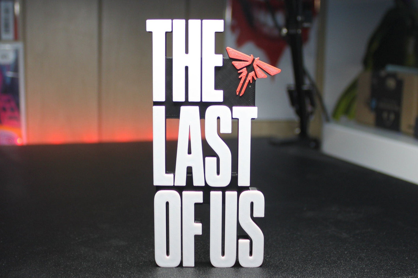 The Last of Us 3D printed Logo Sign Wall Desk Shelf Art