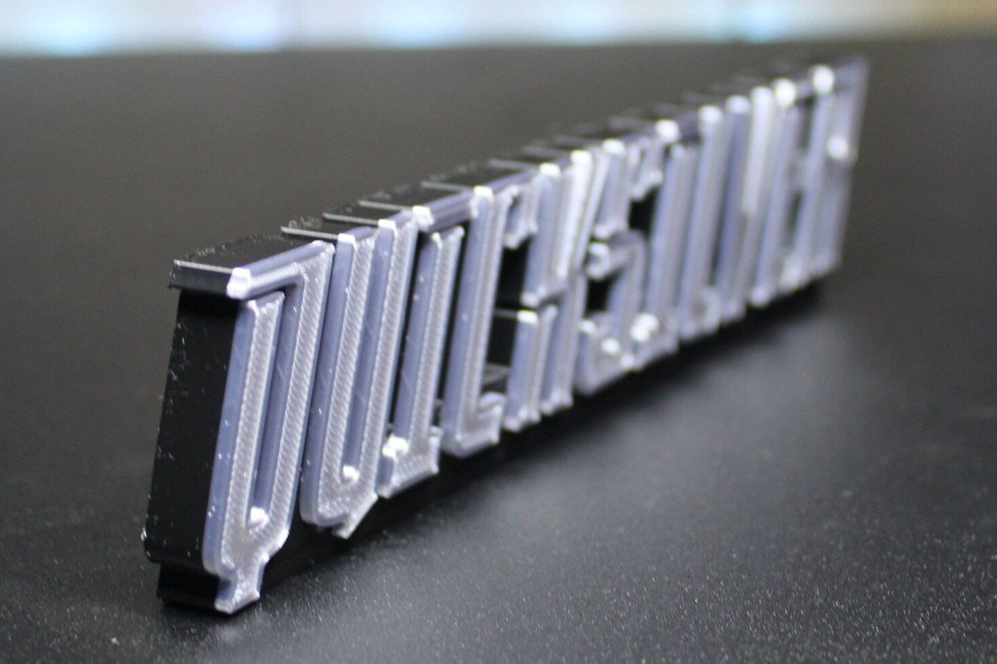 Quicksilver 3D printed Logo Sign Wall Desk Shelf Art