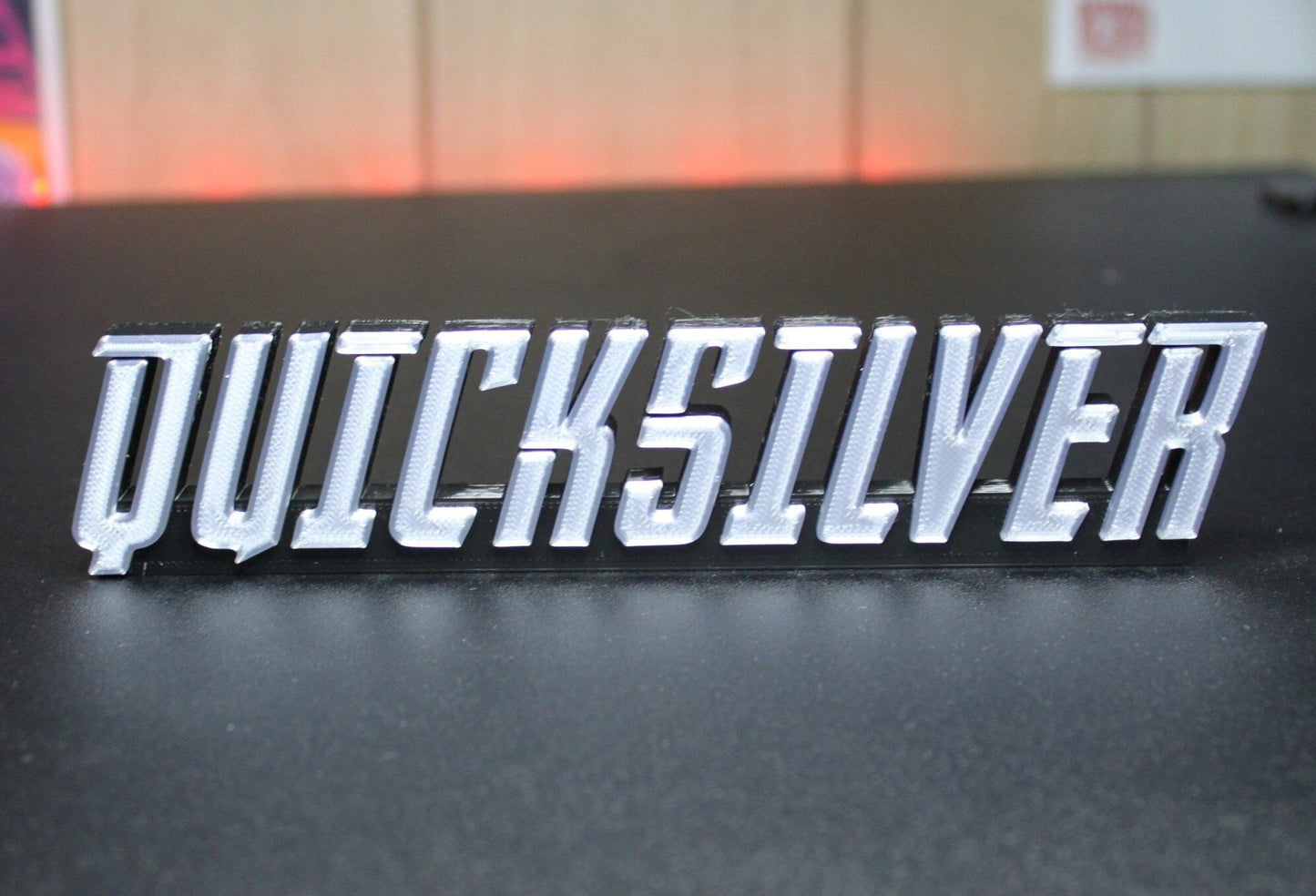 Quicksilver 3D printed Logo Sign Wall Desk Shelf Art