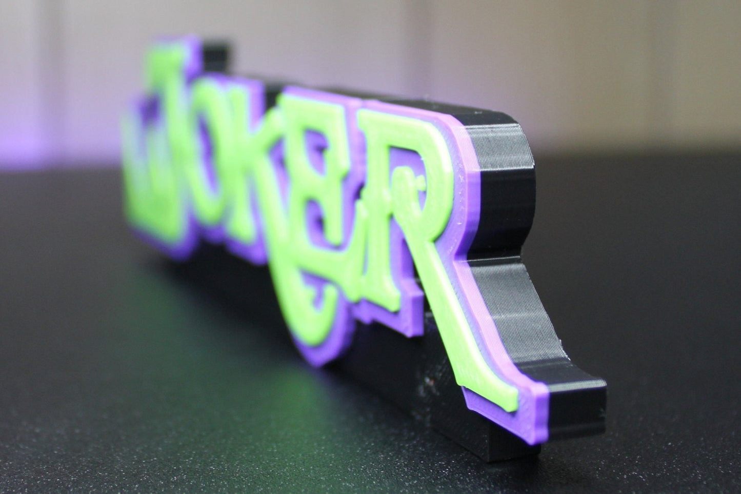 Joker 3D printed Comic Logo Art