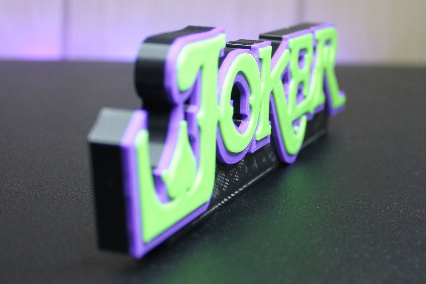 Joker 3D printed Comic Logo Art