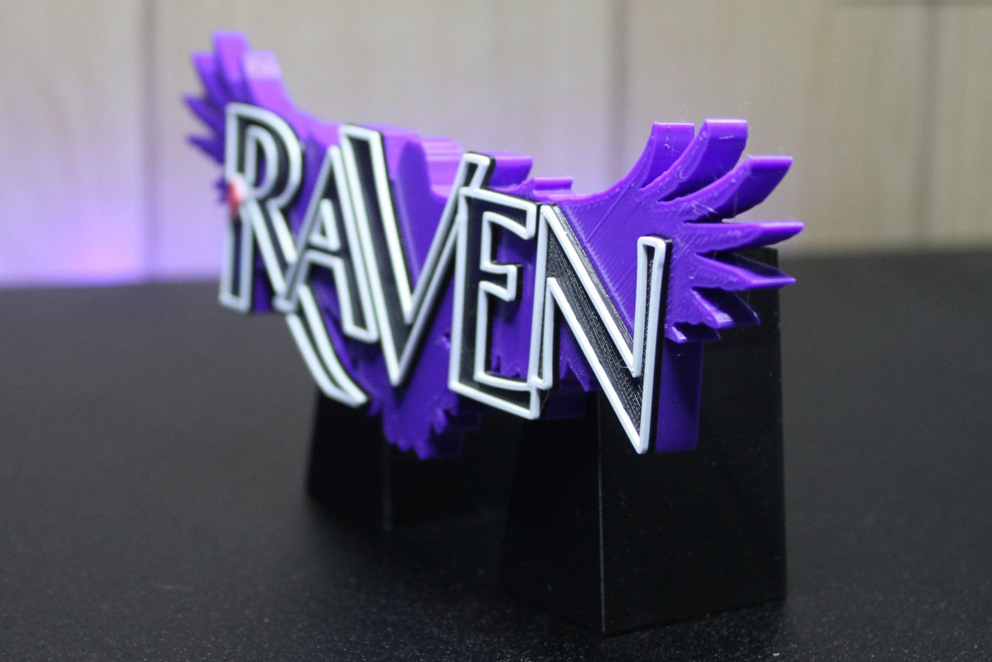 Raven 3D printed Comic Logo Art