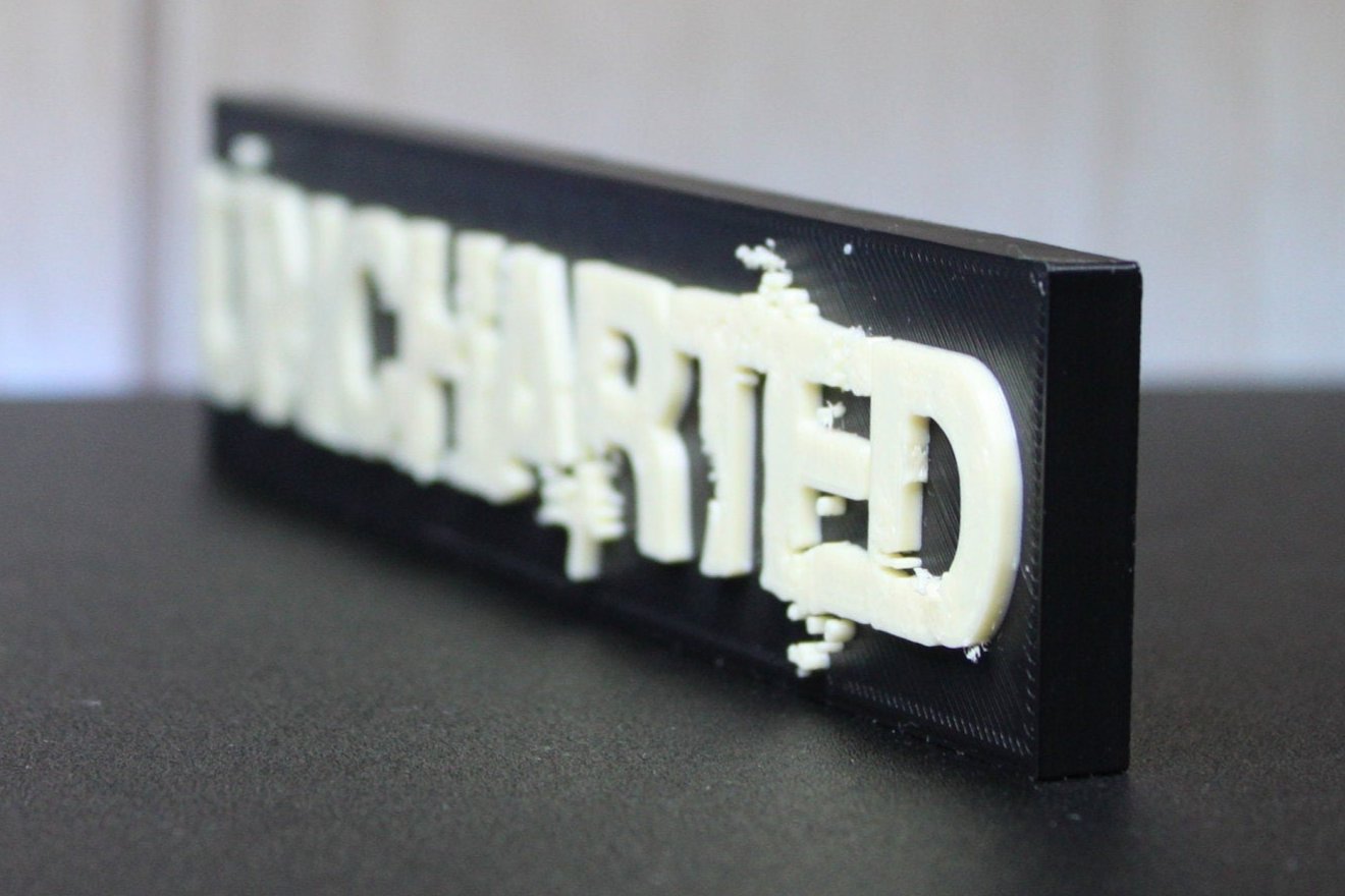 Uncharted 3D printed Logo Sign Wall Desk Shelf Art