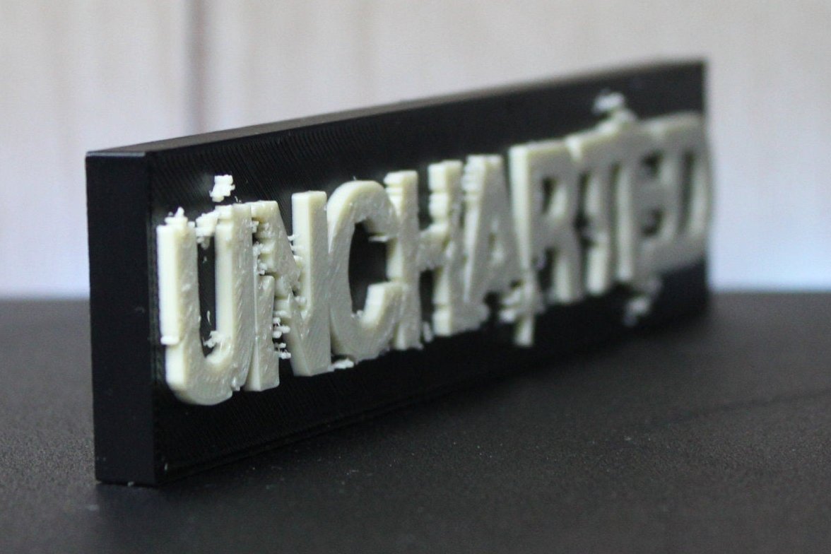 Uncharted 3D printed Logo Sign Wall Desk Shelf Art