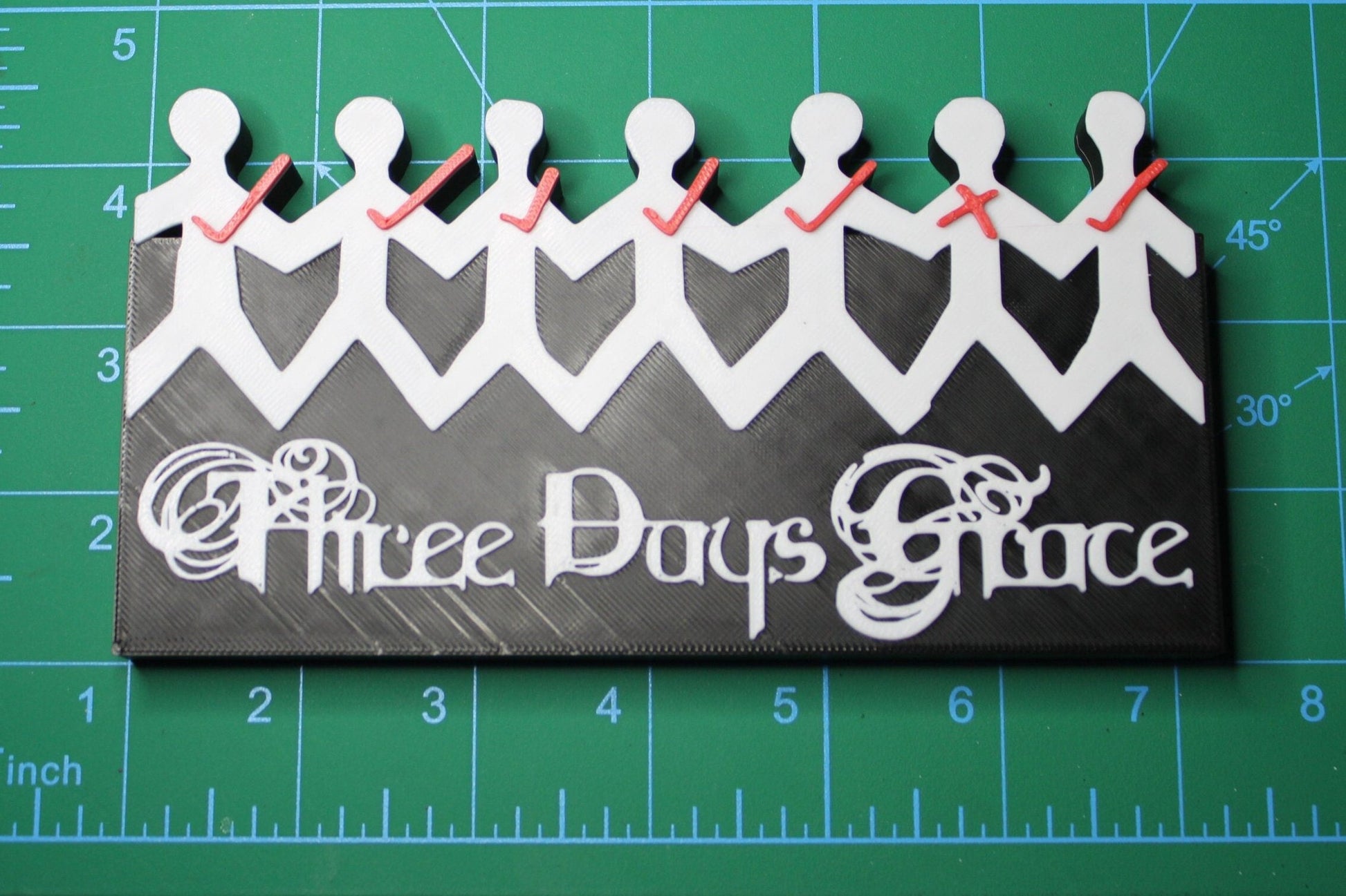 Three Days Grace 3D Printed Logo Art