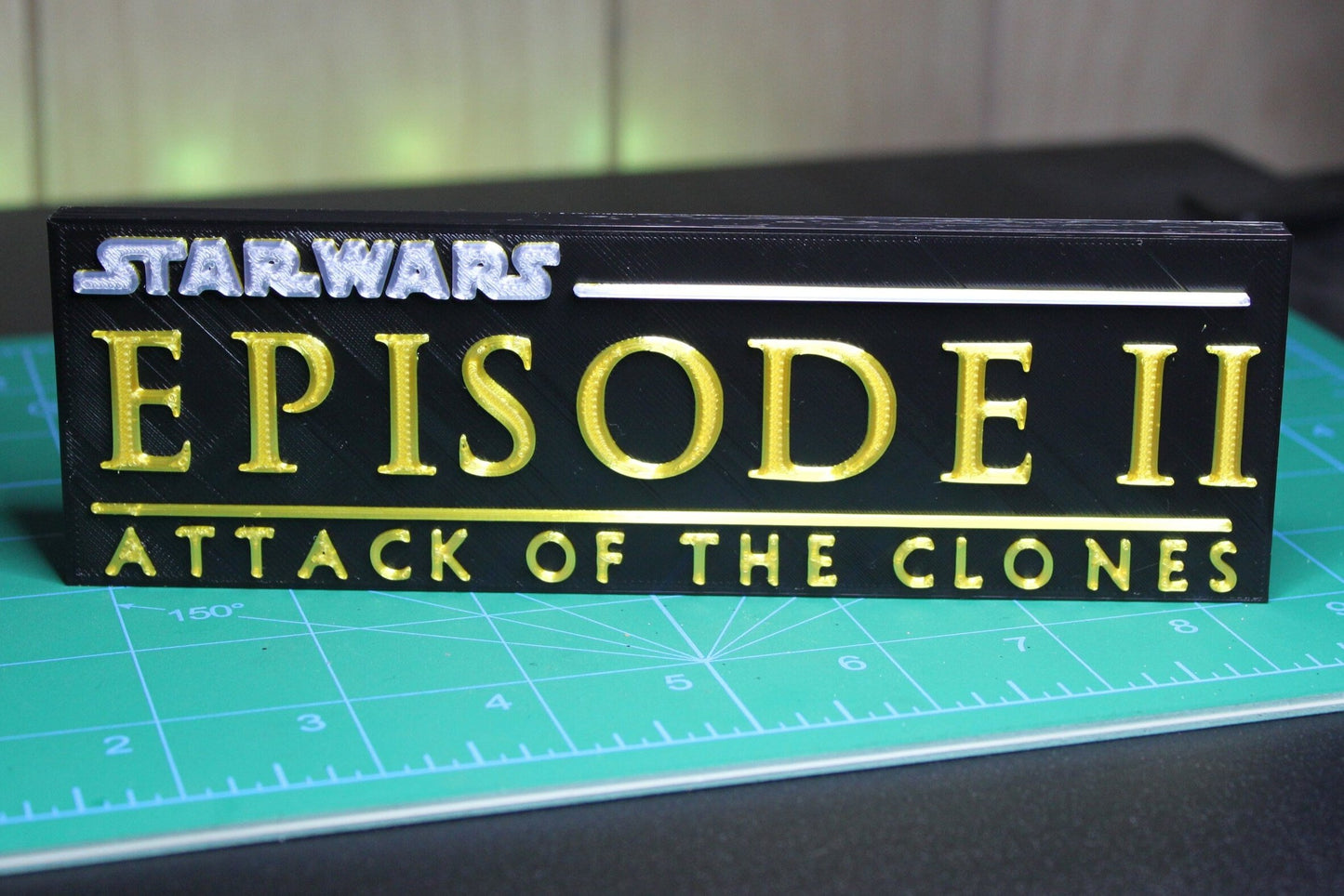 Star Wars Episode II 3D printed Logo Art