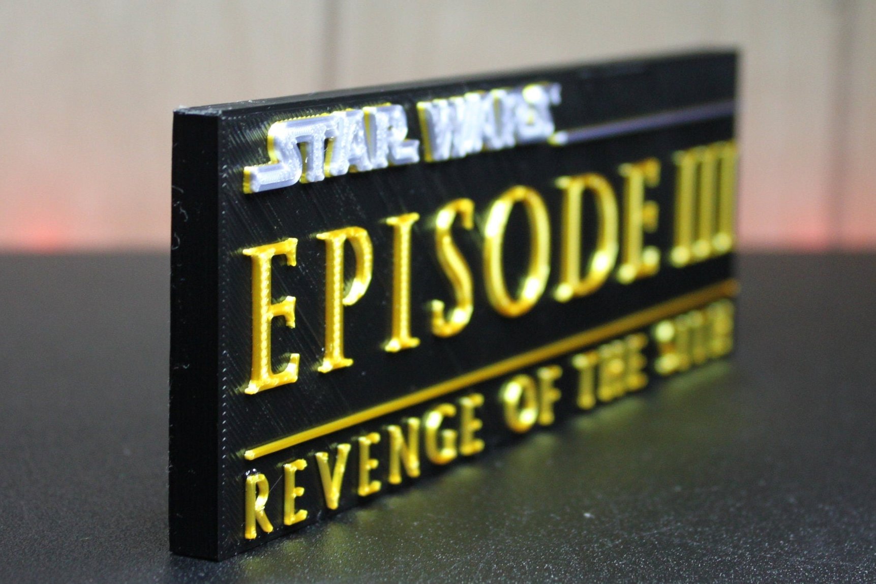 Star Wars Episode III 3D printed Logo Art