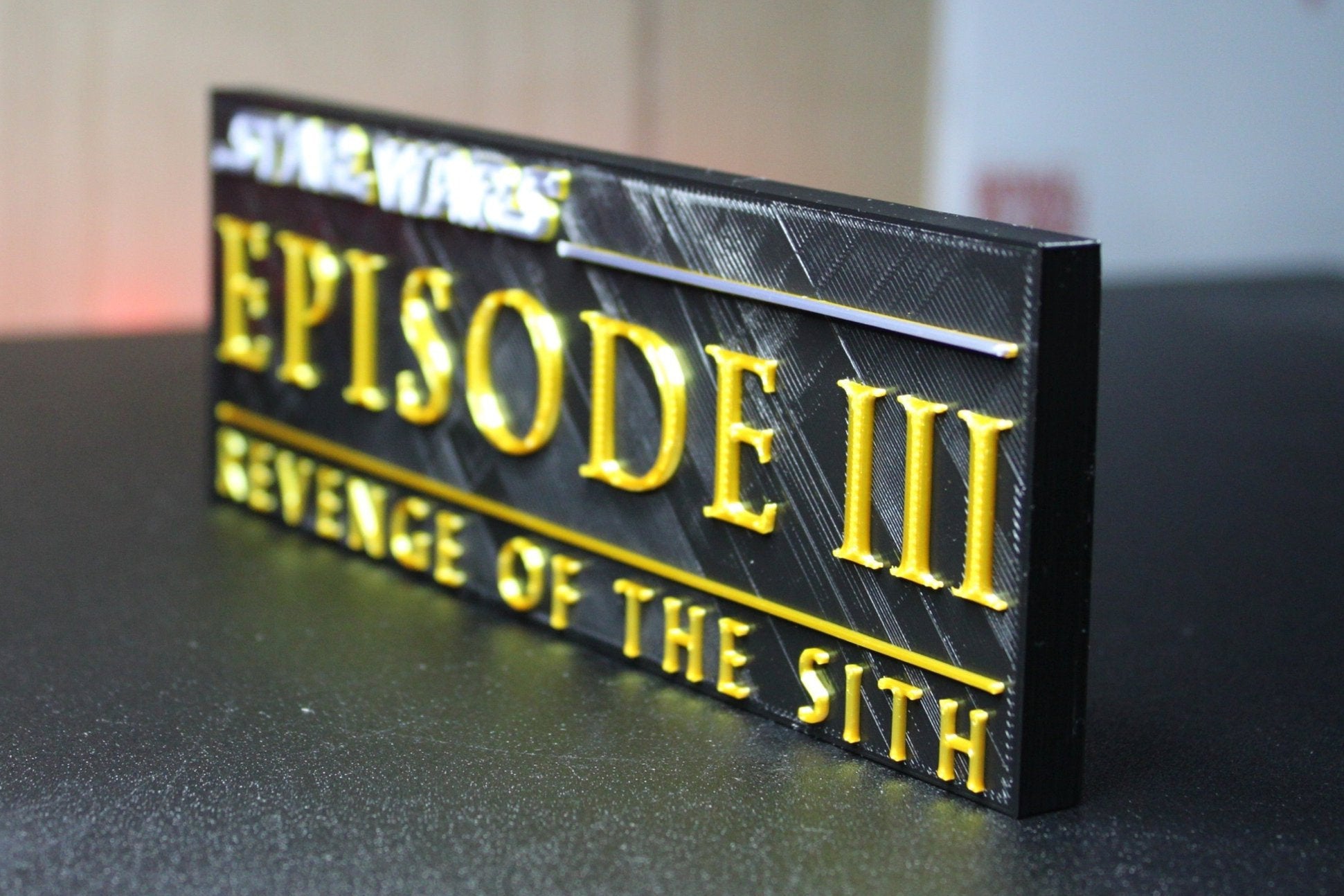 Star Wars Episode III 3D printed Logo Art