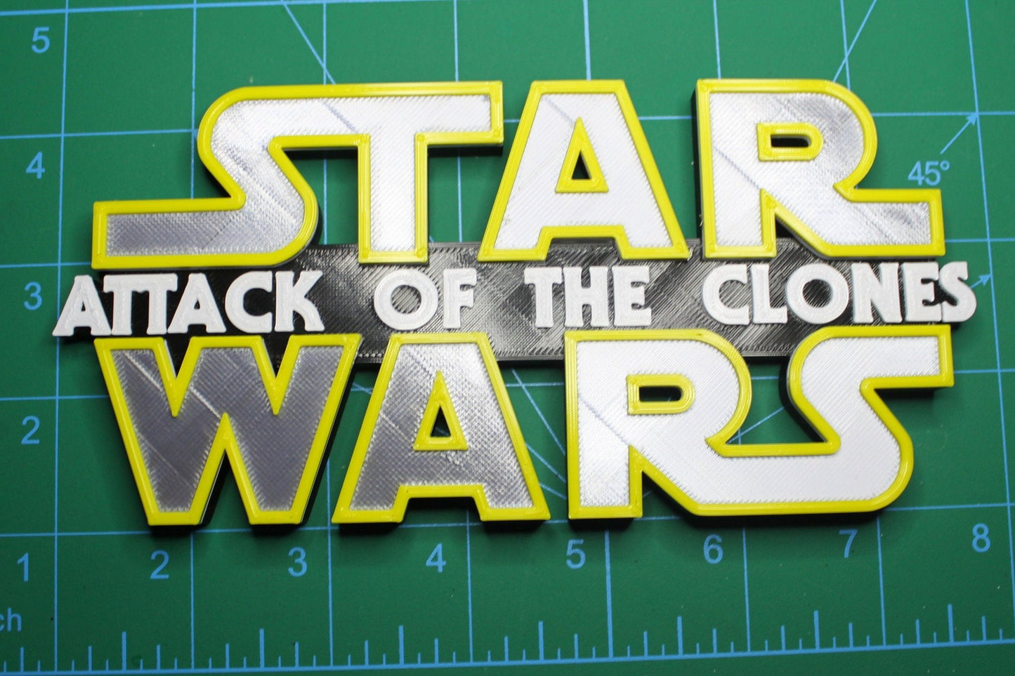 Star Wars Attack of the Clones 3D printed Logo Art