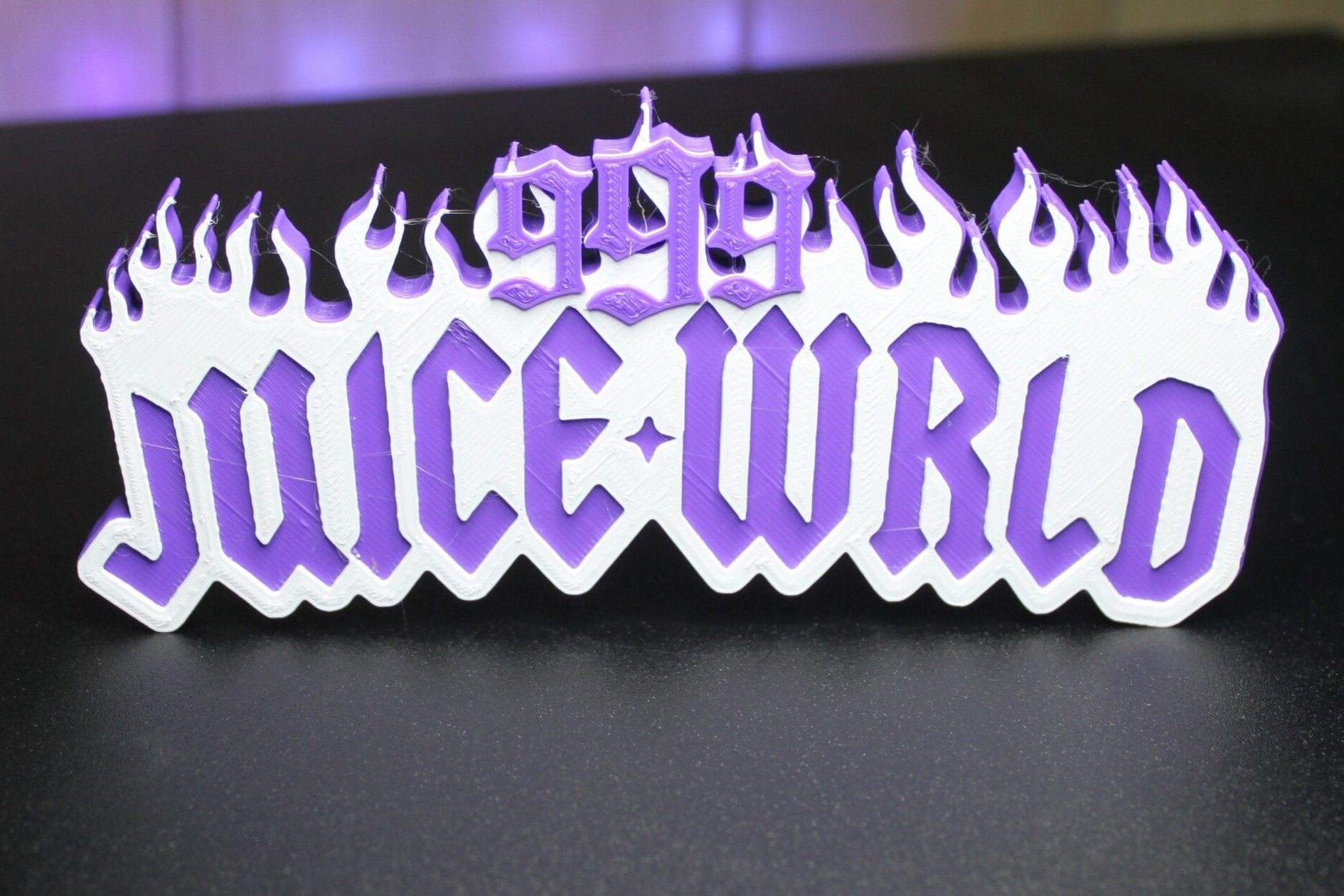 Juice World Rapper Logo Juice WRLD 3D printed Logo Sign Wall Desk Shelf Art – WindyCity3D