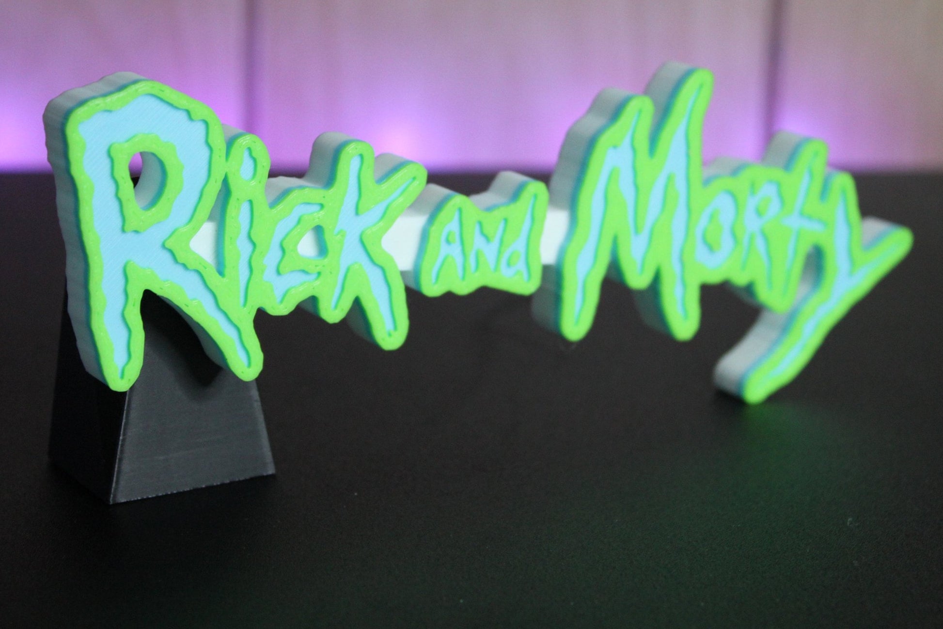 Rick and Morty 3D printed Logo Art