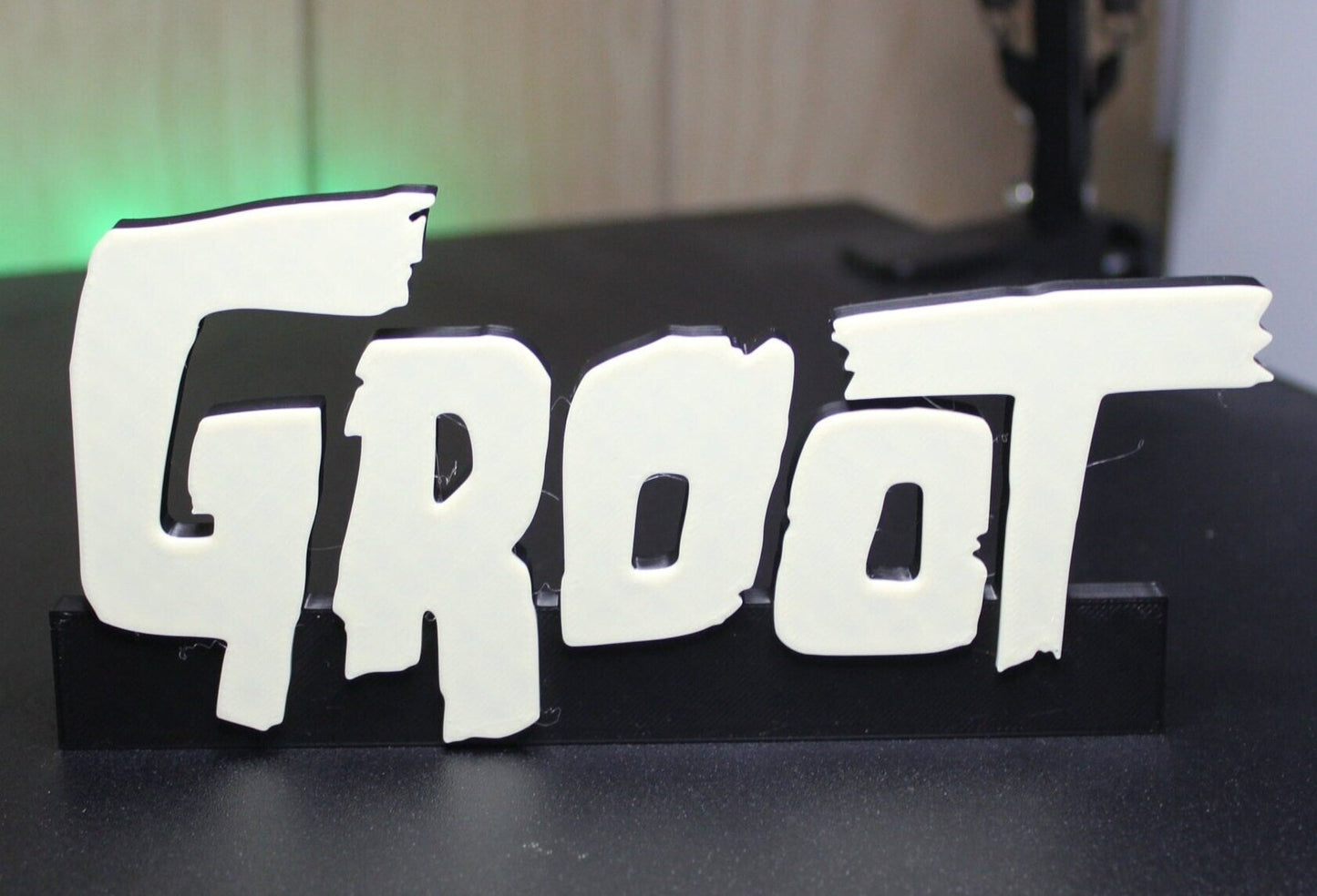 Groot 3D printed Logo Sign Wall Desk Shelf Art